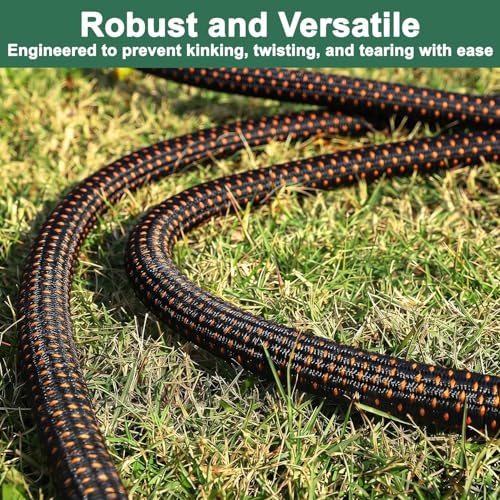 50FT Flexible Garden Hose & 10Modes Nozzle,Lightweight Water