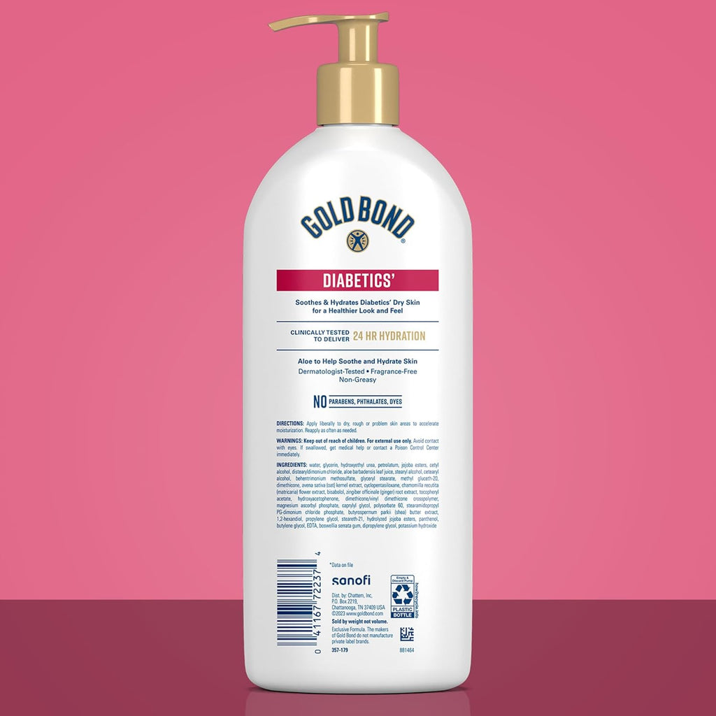 Gold Bond Diabetic Body Lotion, Dry Skin Relief with Vitamin E & Aloe to